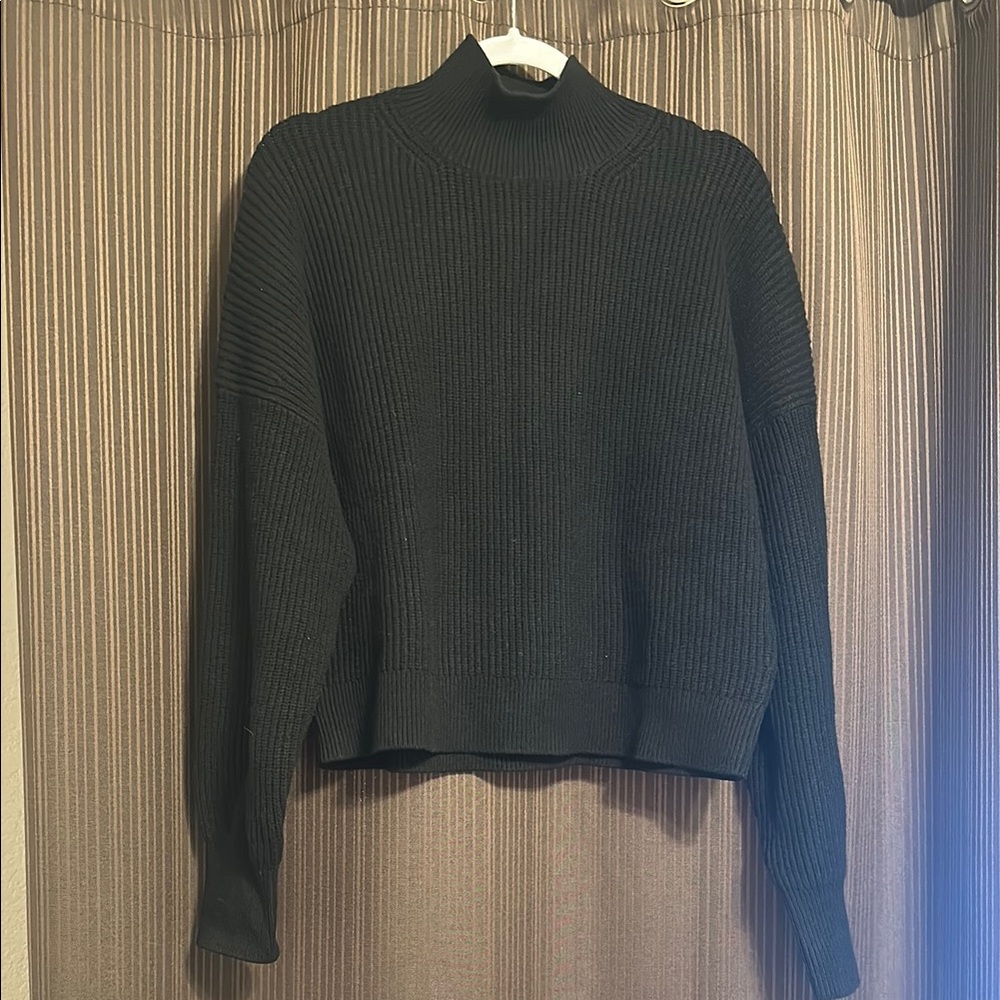 Women's Black Mock Neck Sweater